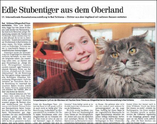 Freie Presse vom 29.01.2008